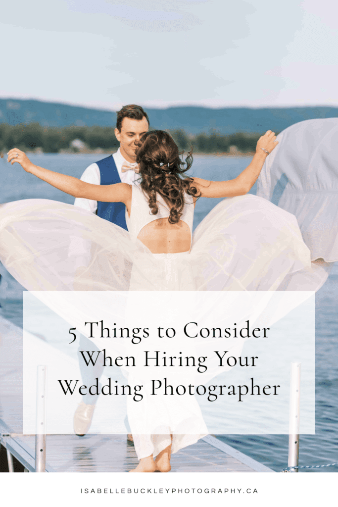 5 things to consider when hiring a wedding photographer